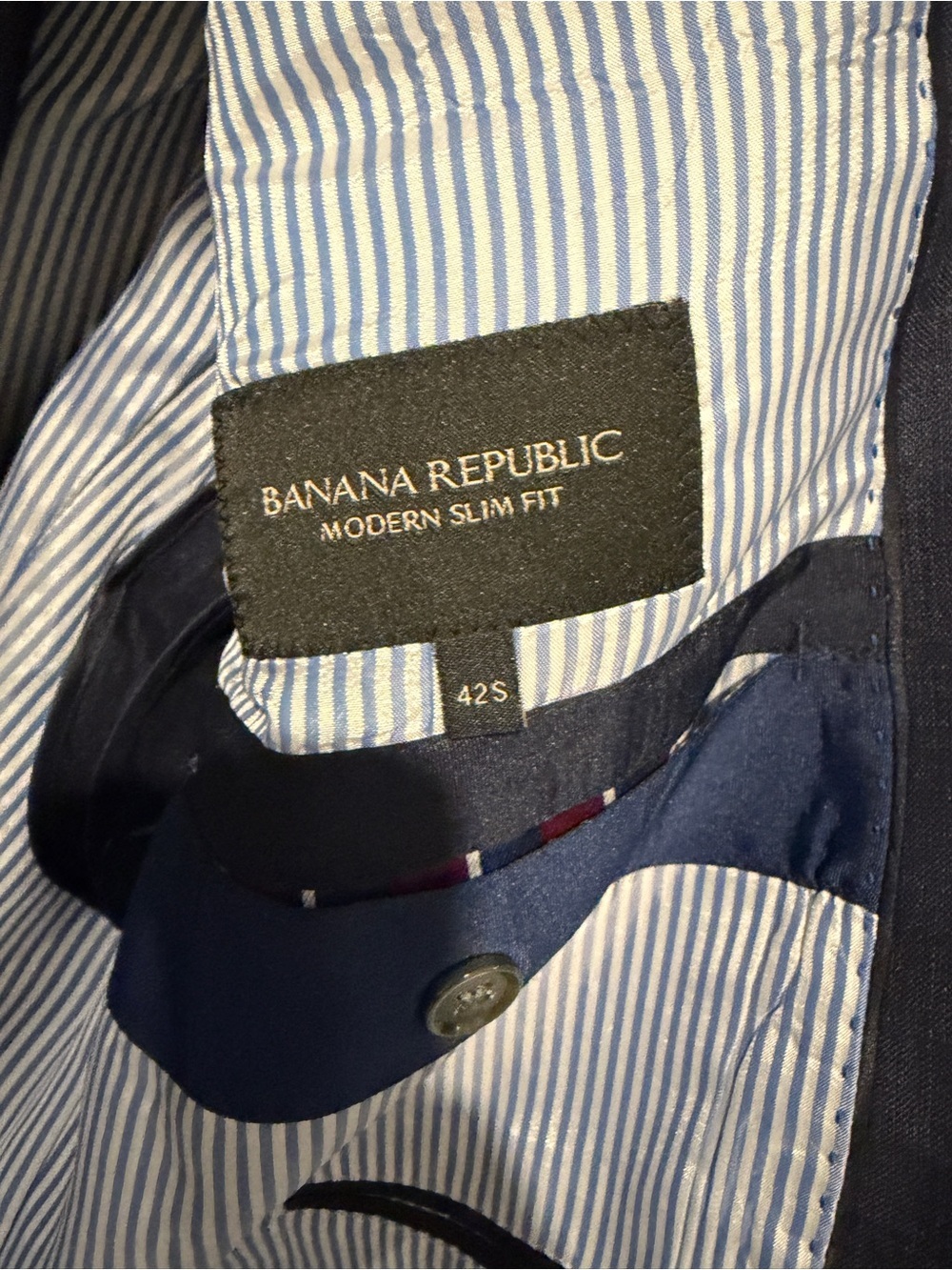 Banana Republic Navy Linen 3 Pocket Suit - Picture 2 of 13